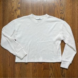 Small, Aritzia Wilfred Free, Cream Crop Top